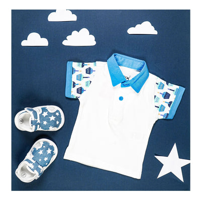 Basix Infant Monster At A Party Polo with Self Collar  2653