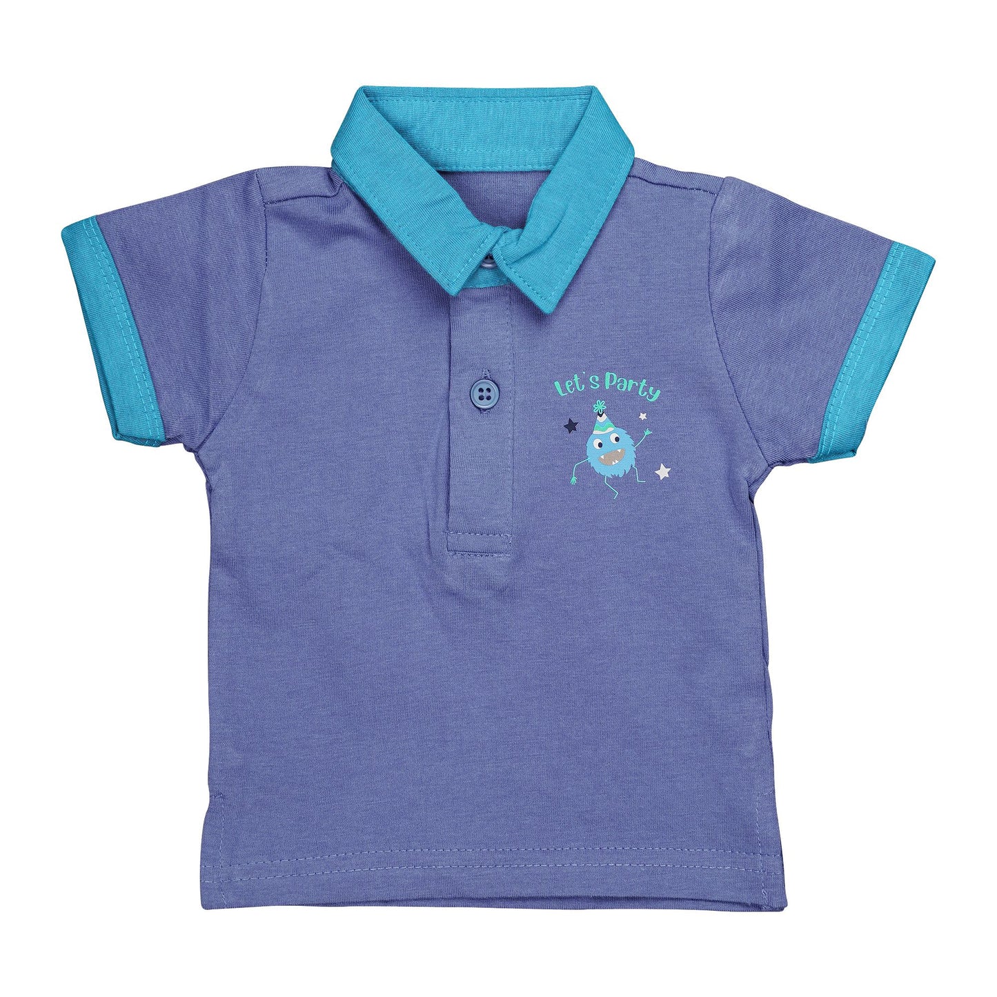 Basix Infant Monster At A Party Polo with Self Collar, 2665