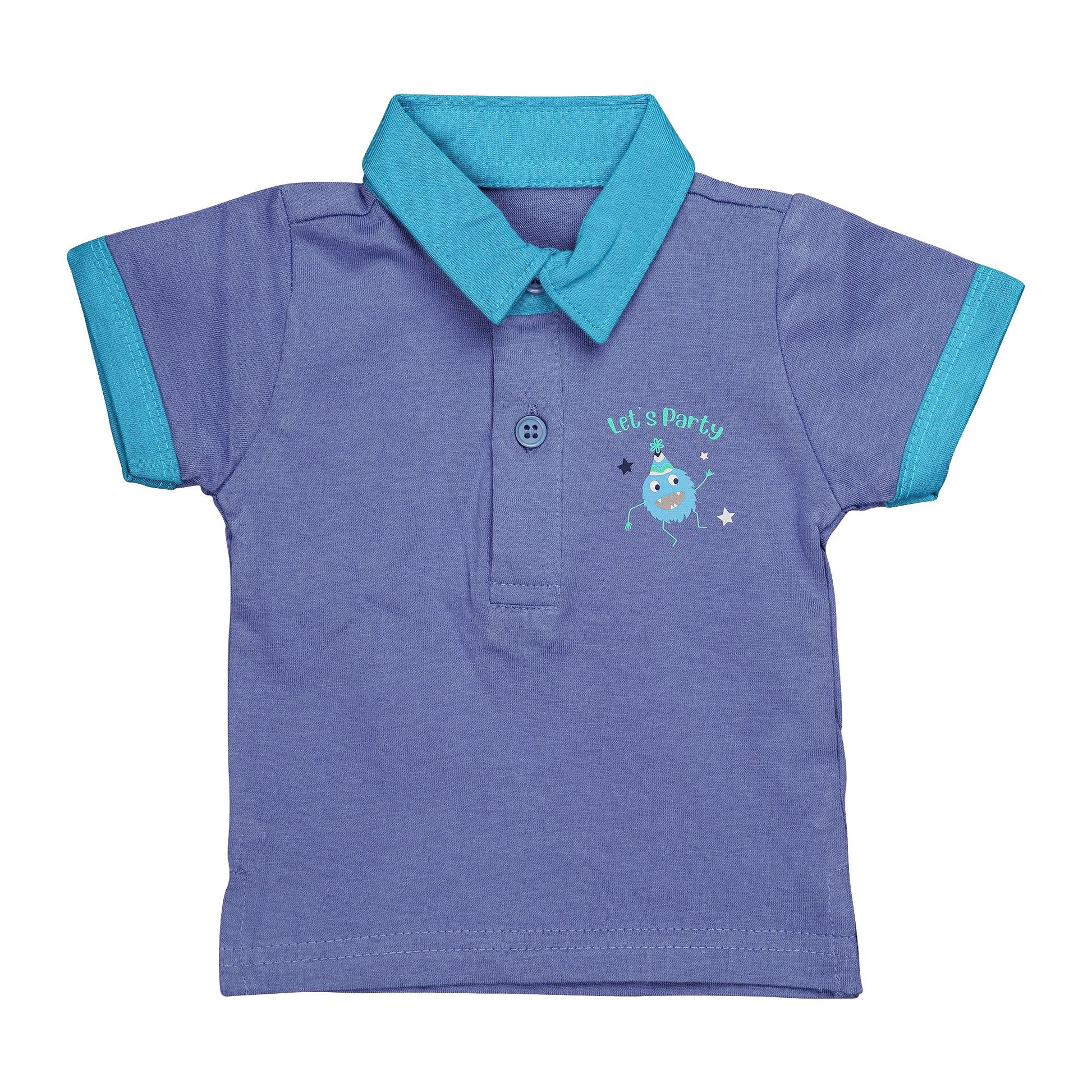Basix Infant Monster At A Party Polo with Self Collar, 2665