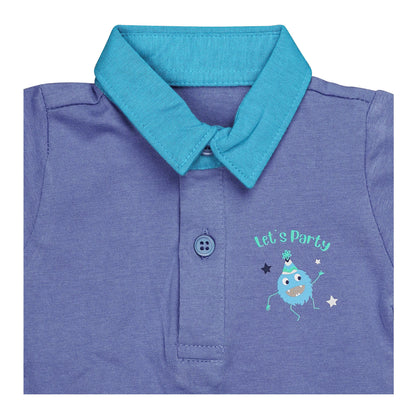 Basix Infant Monster At A Party Polo with Self Collar, 2665