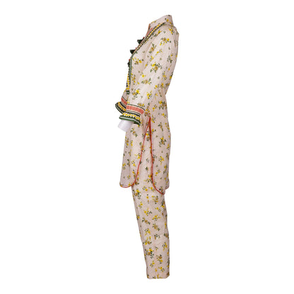 Basix Girls Lemon &amp; Green Cotton Cambric, 2 Piece - Shirt &amp; Trouser, GRL-158