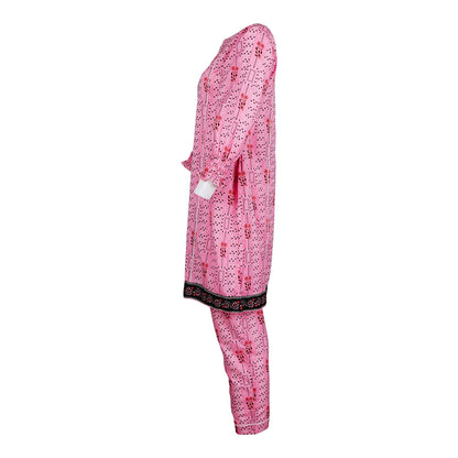 Basix Girls Pink Lace Embellished Lawn, 2 Piece - Shirt & Trouser, GRL-161