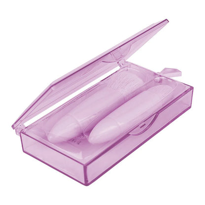 LMLTOP Travel Makeup Fluffy Loose Powder Brush  Purple  2-Pack  SY611