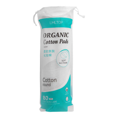 LMLTOP Organic Round Cotton Pads  For Skin Care  80-Pack  SY436