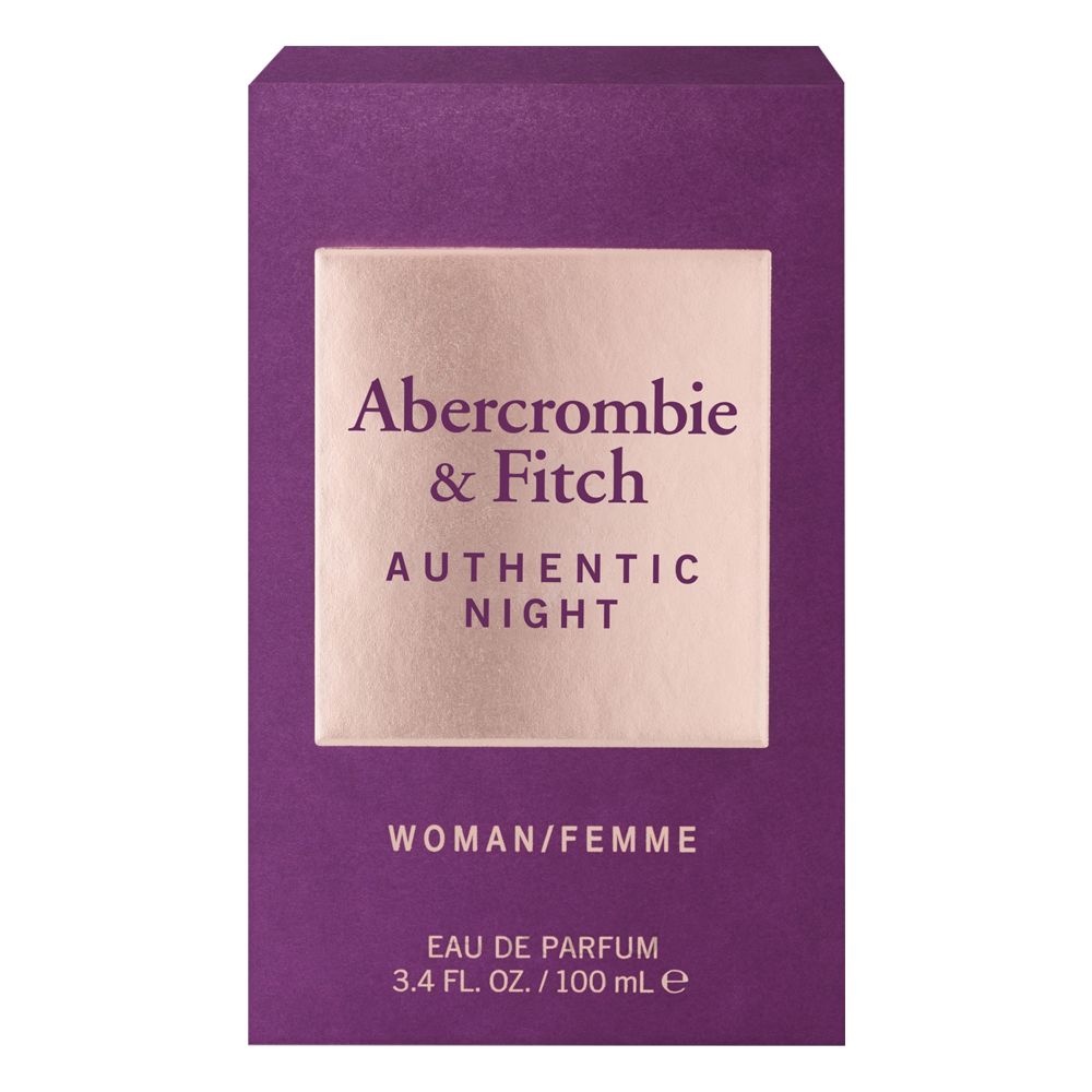 Abercrombie &amp; Fitch Authentic Night Perfume, Eau de Parfum, For Women, 100ml