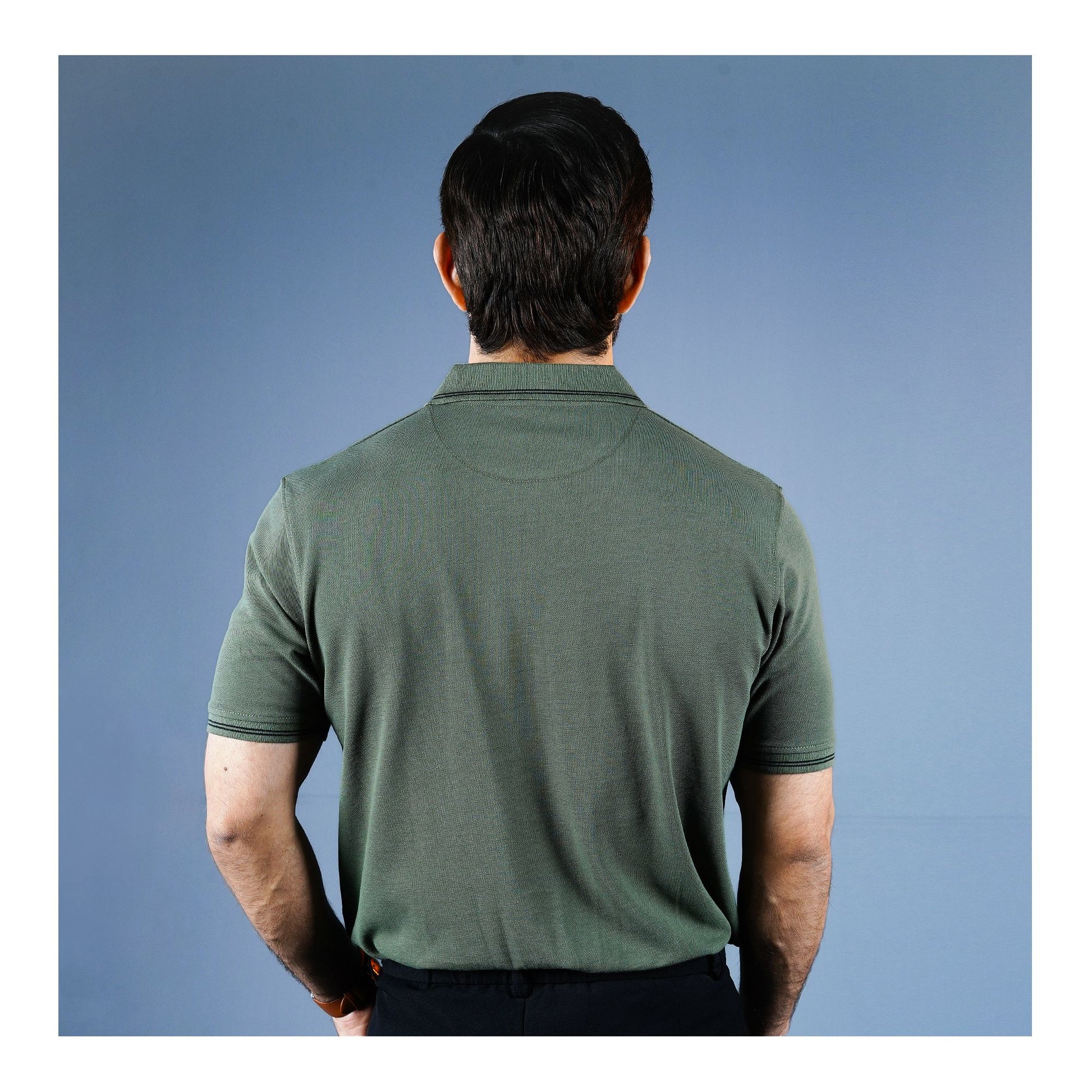 Basix Men's Cotton Polo T-Shirt, Hunter Green