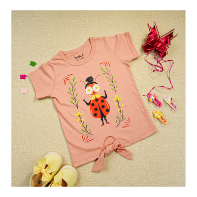 Basix Girls Knot Top, 6039