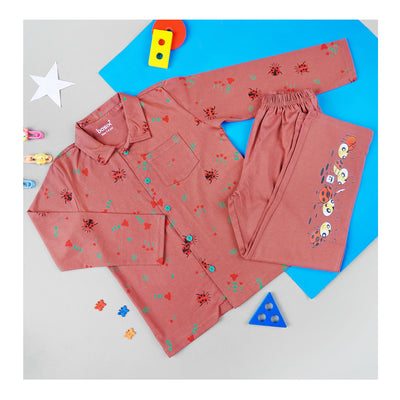 Basix Boys Piping Night Suit, 6046