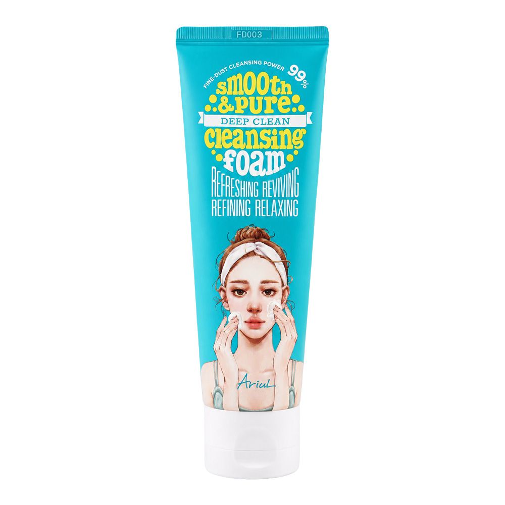 Ariul Smooth & Pure Deep Clean Cleansing Foam, Stearic Acid, Glycerin, 80ml