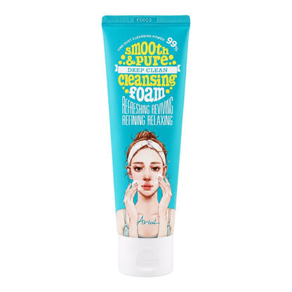 Ariul Smooth & Pure Deep Clean Cleansing Foam, Stearic Acid, Glycerin, 80ml