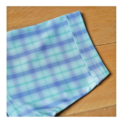 Basix Kids Green & Blue Checkered Twin Pocket Short Sleeves Casual Shirt, For Boys, BYS-258