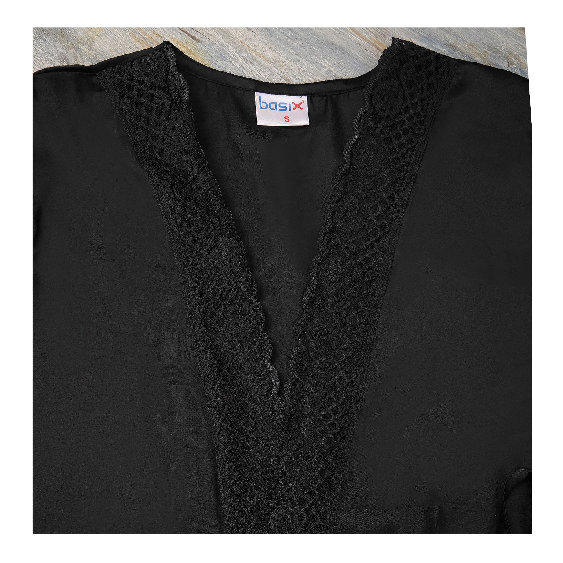 Basix Black 3 Piece Cami Set Bundle, 1 Top + 1 Short + 1 Gown, CB-206