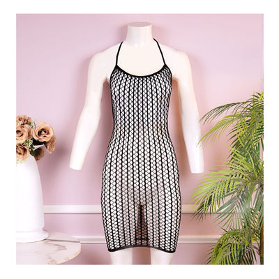 Basix Power Stretch Black Fishnet Free Style Body Stocking  FNS-102