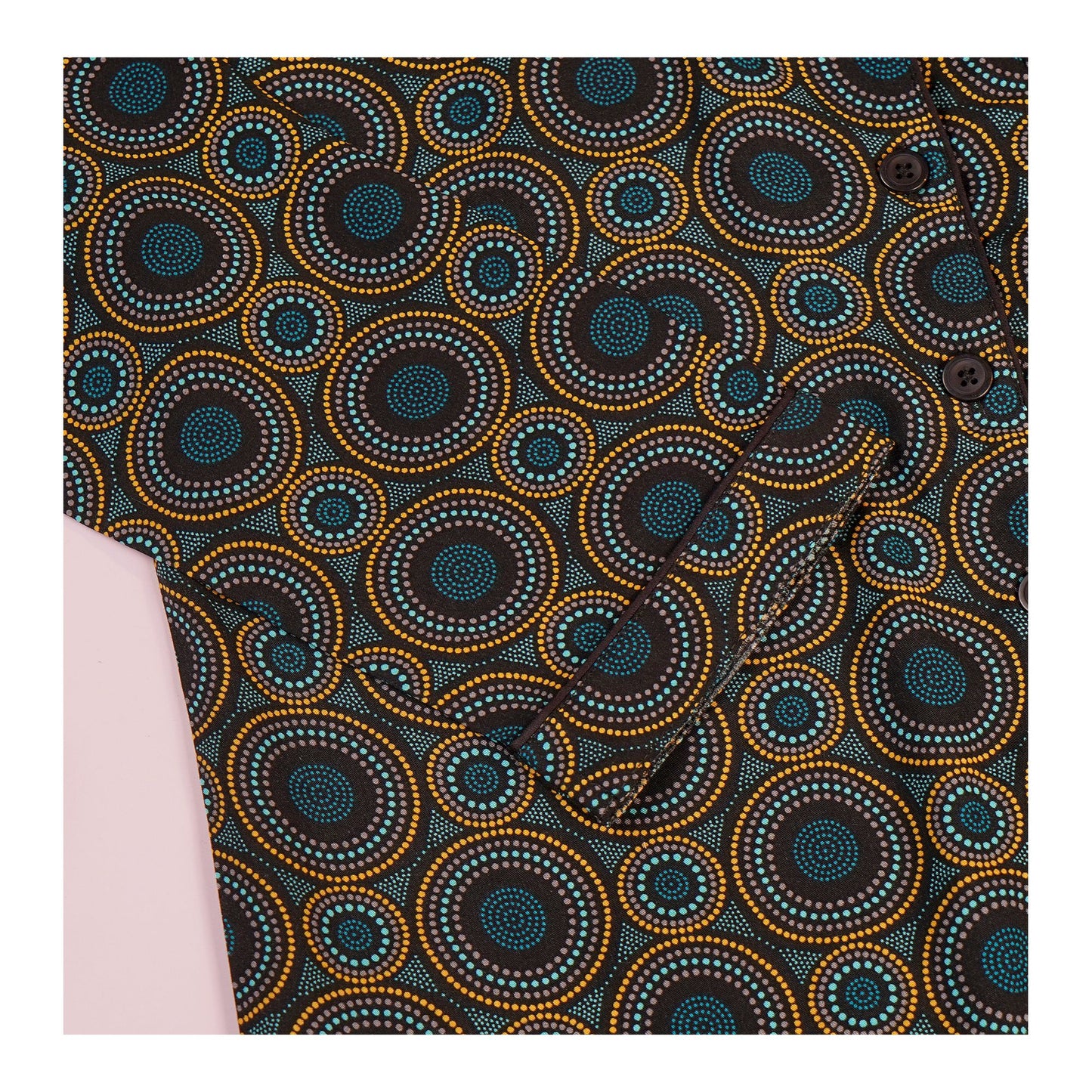 Basix Women's Black Turquoise & Grey Circular Patterns Loungewear, 2-Piece Set, LW-663