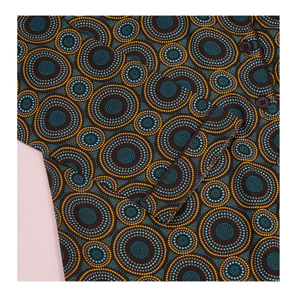 Basix Women's Black Turquoise & Grey Circular Patterns Loungewear, 2-Piece Set, LW-663
