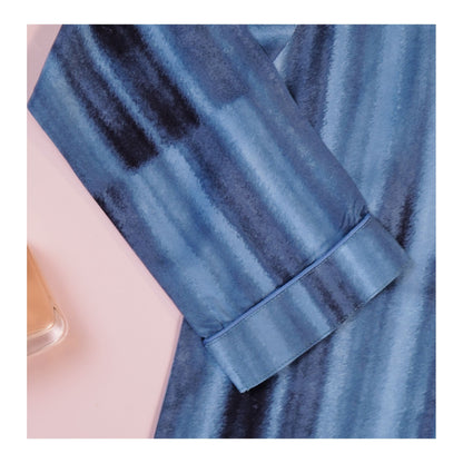 Basix Women's Light & Dark Blue Tie & Dye Loungewear, 2-Piece Set, LW-664
