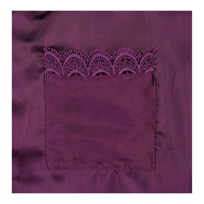 Basix Women's Purple Full Sleeves Shirt & Trouser With Lace, 2-Piece, SW-120