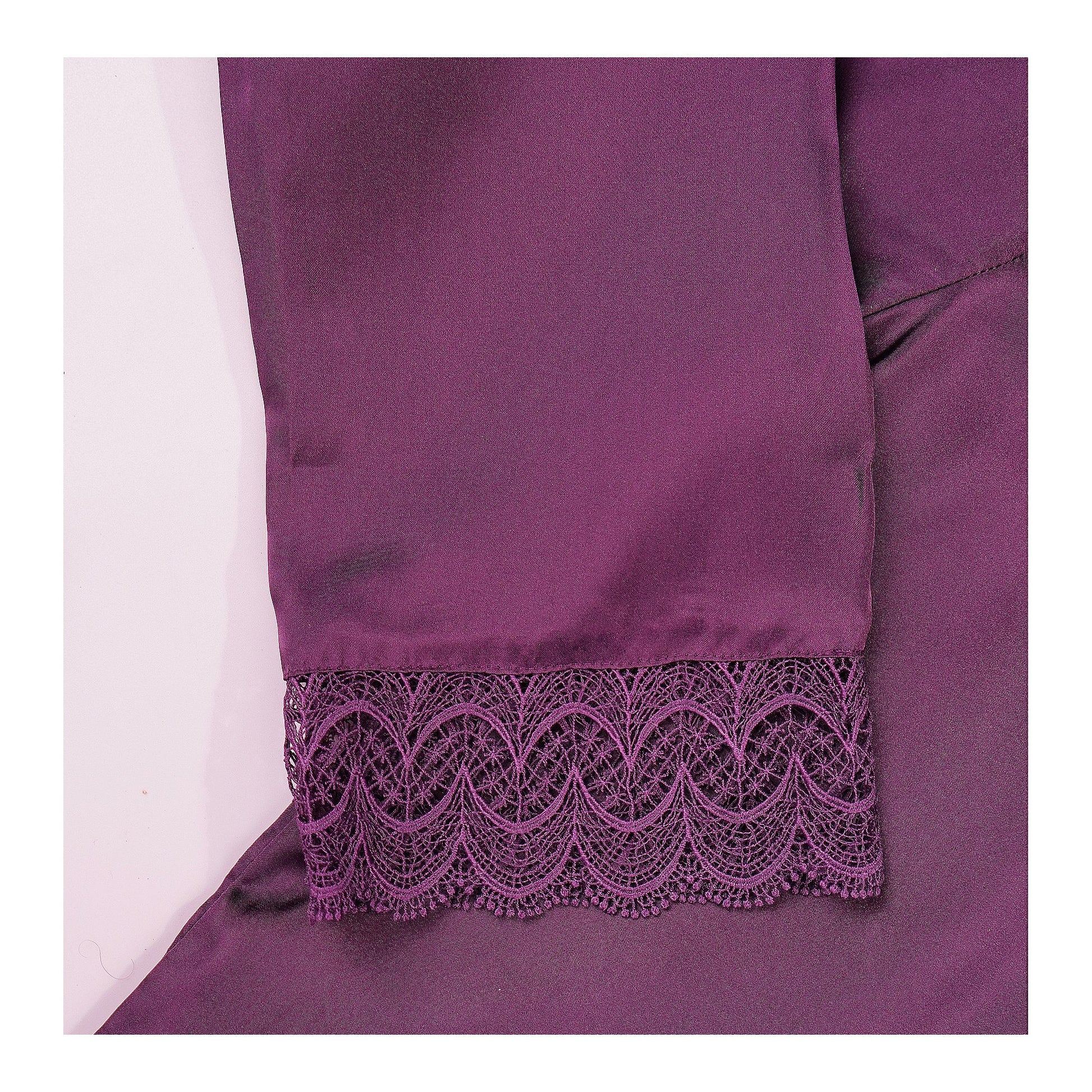 Basix Women's Purple Full Sleeves Shirt & Trouser With Lace, 2-Piece, SW-120