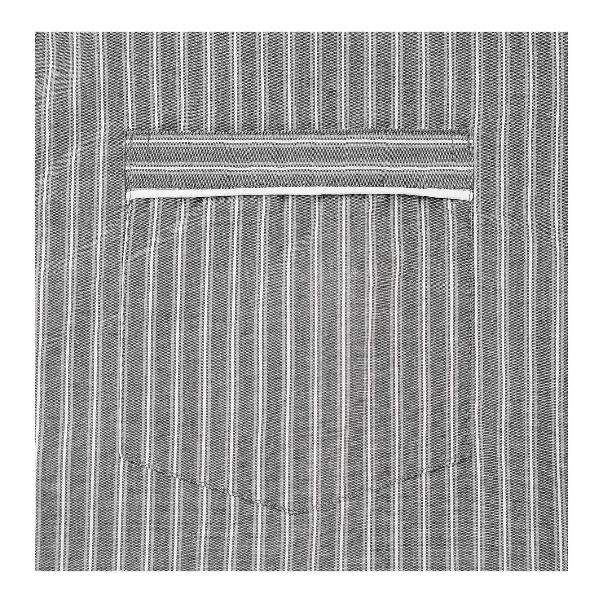 Basix Men's Grey & White Stripes Short Sleeves Loungewear, 2-Piece Set, LW-833