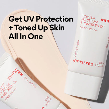 Innisfree Tone Up No Sebum Sunscreen Ex, SPF50+ PA+++ 60ml