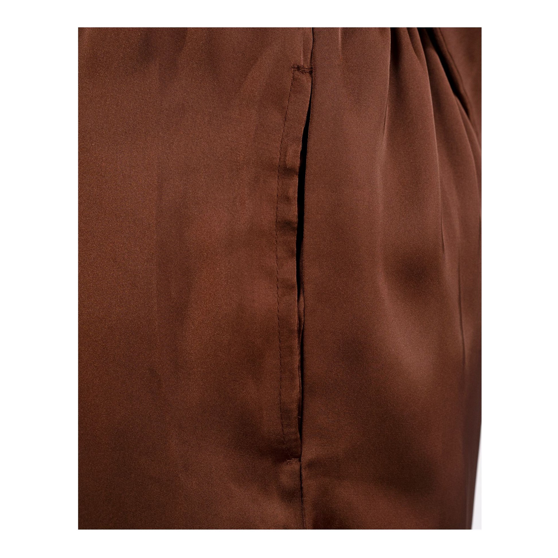Basix Women's 3 Quarter Sleeves Loungewear 2-Piece Set, Silk, Dark Brown, SW-125
