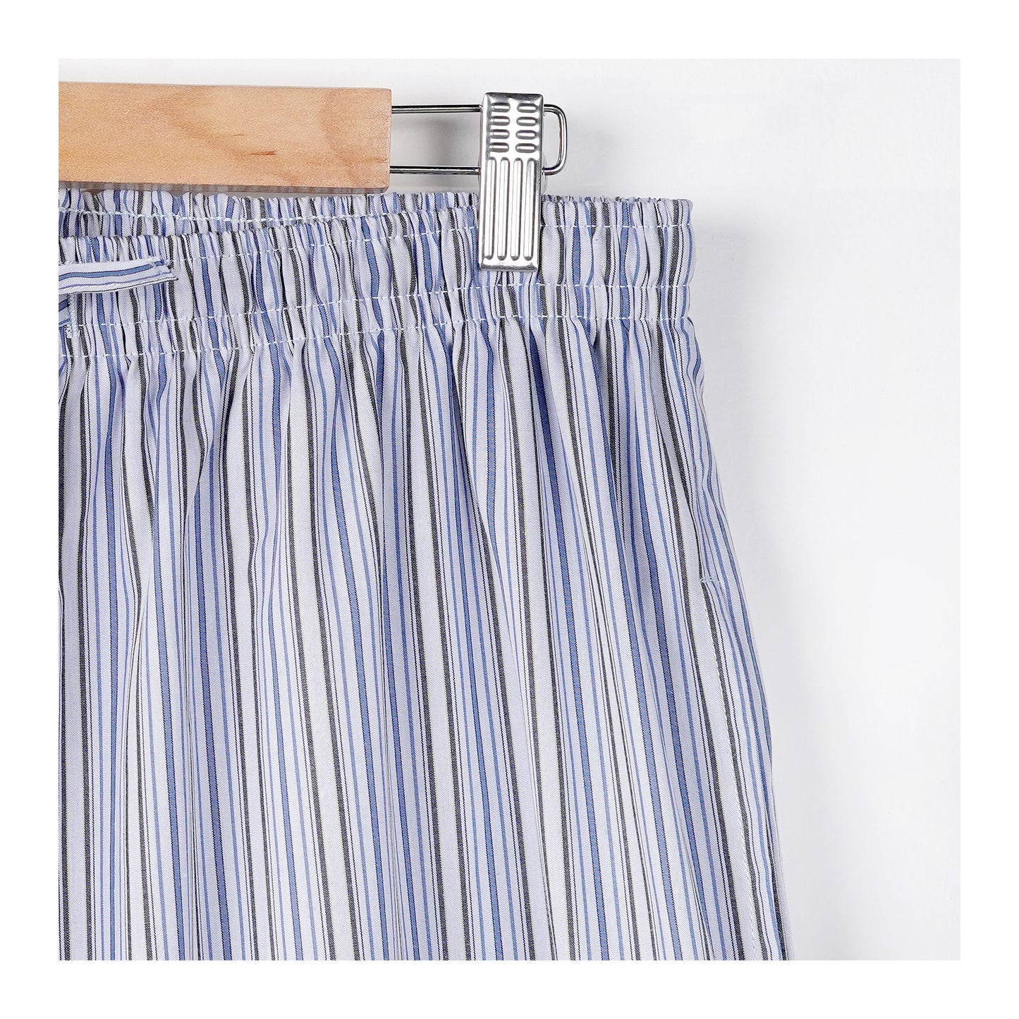 Basix Men's Stripped Trouser, Sky Blue, Dark Blue & Black, MT-939