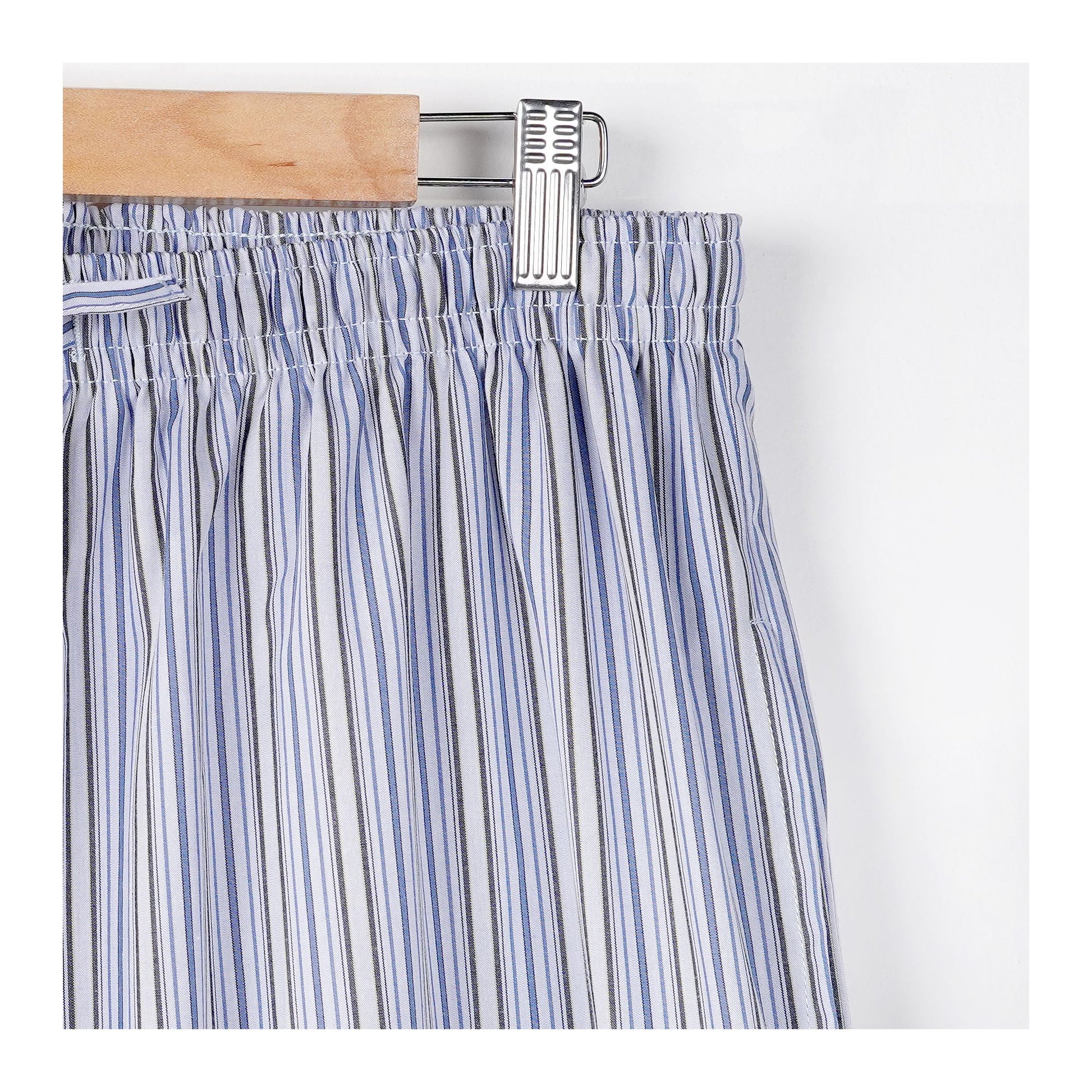 Basix Men's Stripped Trouser, Sky Blue, Dark Blue & Black, MT-939