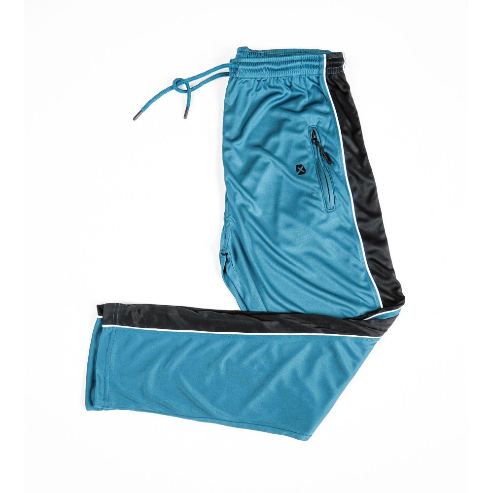 Basix Dry Fit Full Sleeves Embroidered Men's Tracksuit, Teal &amp; Black, TS-205