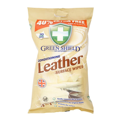 Greenshield Conditioning Leather Wipes 70's 12 x 70's