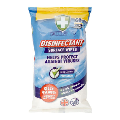 Greenshield Disinfectant Surface Wipes 60's 12 x 60's