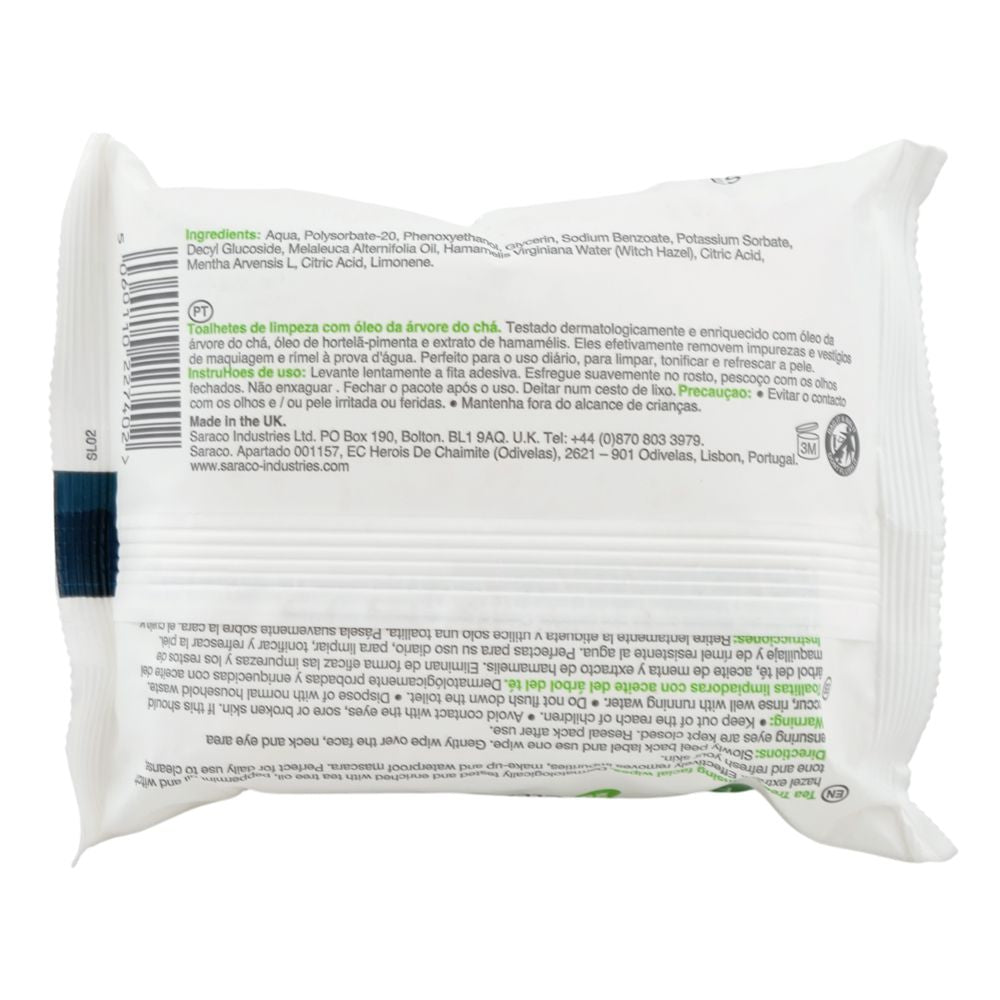 Pure Tea Cleansing Facial Wipes 25