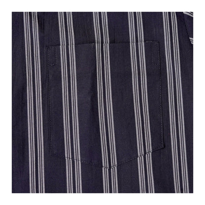 Basix Men's Stripes Short Sleeves Loungewear, 2 Piece Set, Mid-Night Blue & Steel Grey, LW-835