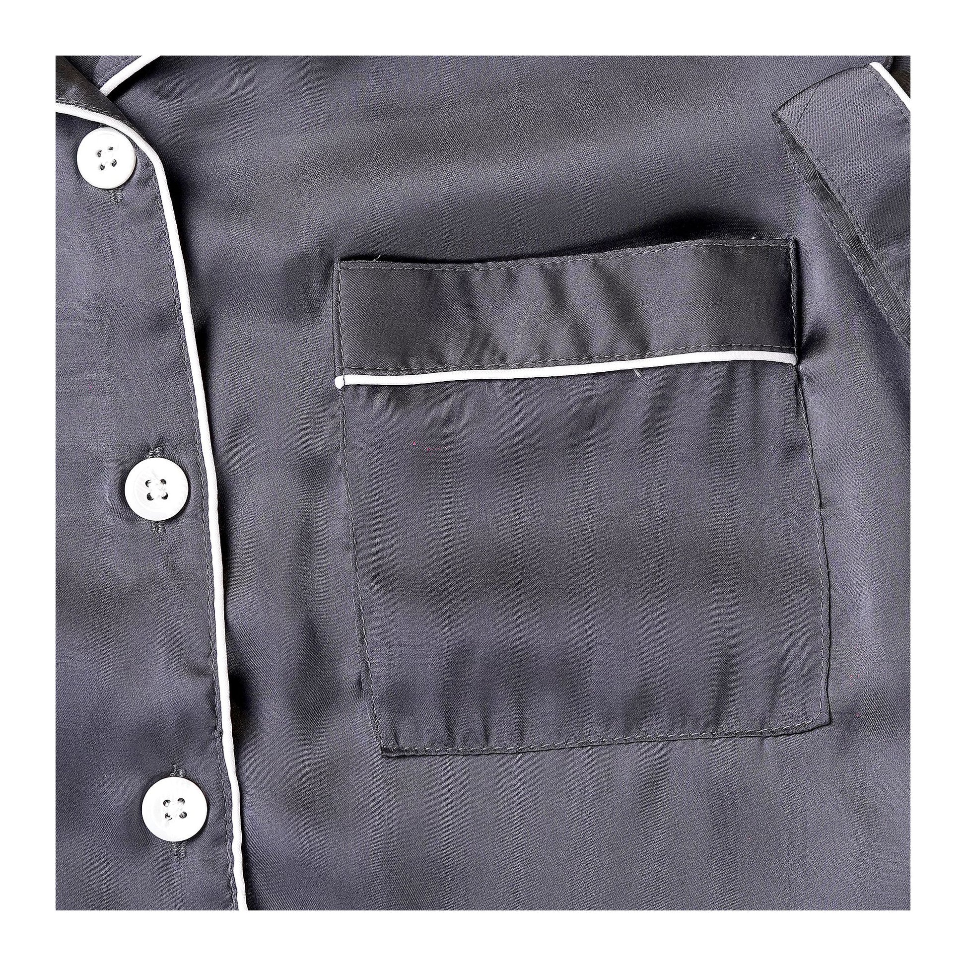 Basix Women's Full Sleeves Shirt & Trouser, 2 Piece Set, Charcoal Grey, SW-127