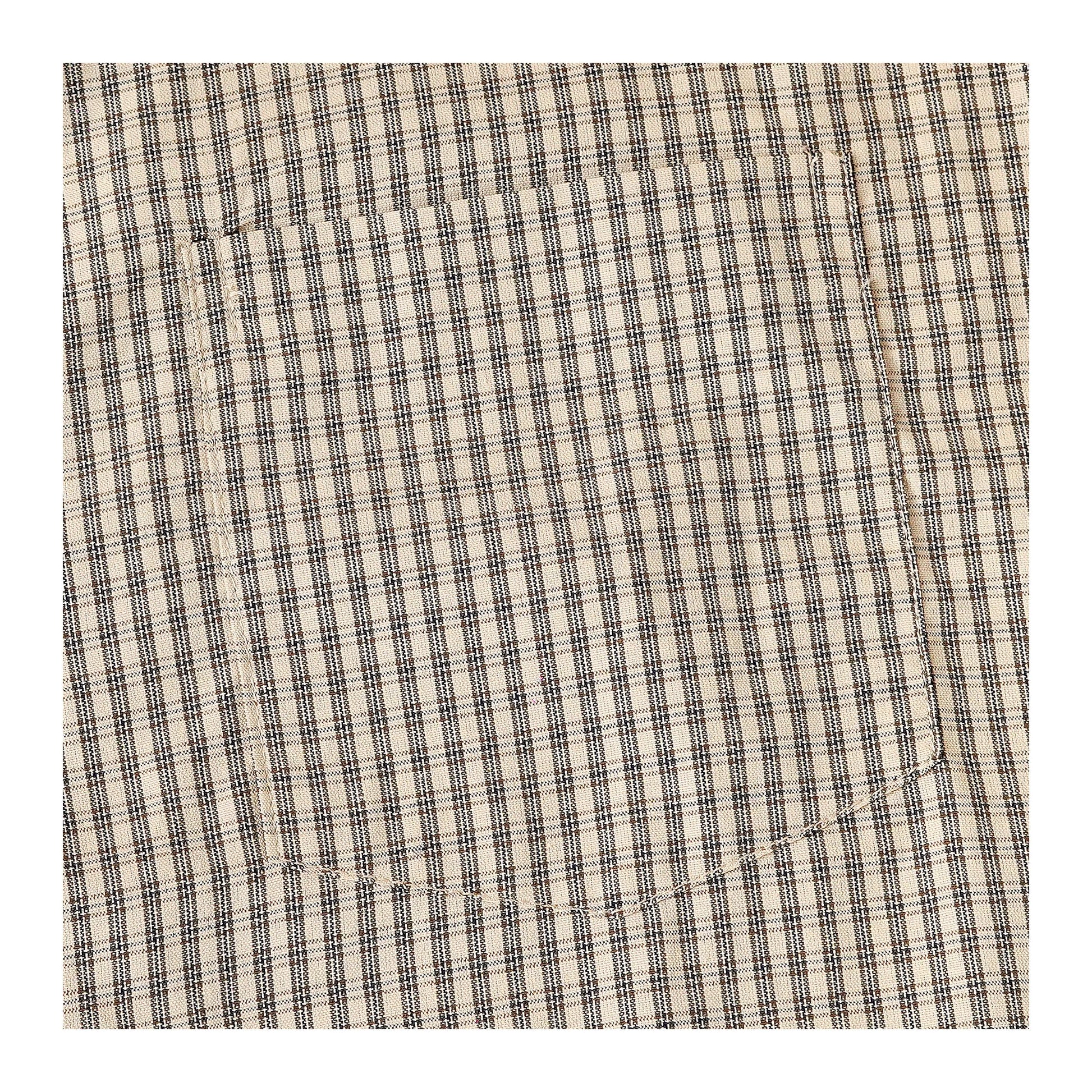 Basix Men's Checks Short Sleeves Loungewear, 2 Piece Set, Caramel Brown & Black, LW-837