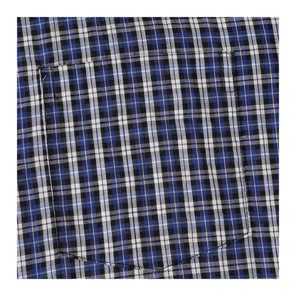 Basix Men's Checks Short Sleeves Loungewear, 2 Piece Set, Blue Black & White, LW-838