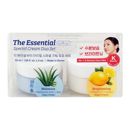 Ariul The Essential Special Cream Duo Set Day + Night Cream, For Hydration & Brightening Skin, 2 X 50ml