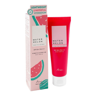 Ariul Water Melon Hydro Vital Sun Serum, SPF 50+ PA++++ Glycerin & Hyaluronic Acid, For Dry & Sensitive Skin, 50ml