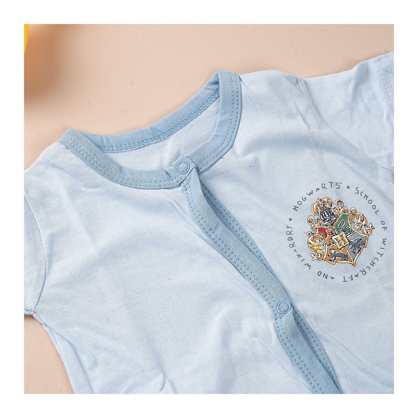 Basix Romper Pair Set, For New Born, Light Blue &amp; Grey, NB-11