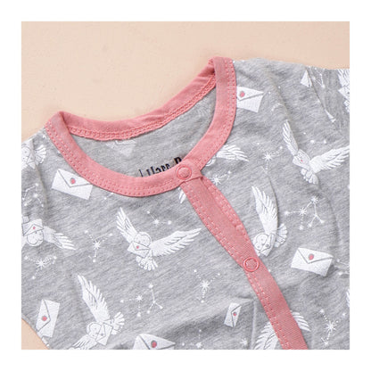 Basix Romper Pair Set, For New Born, Peach &amp; Grey, NB-10