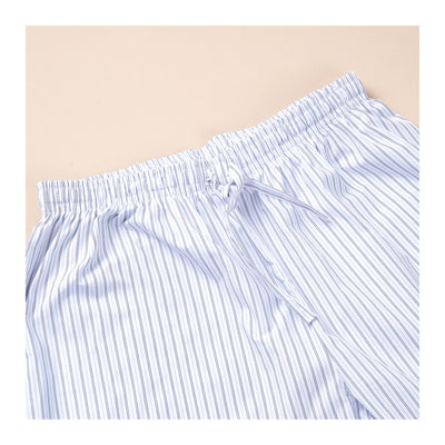 Basix Men's Stripes Trouser, White & Light Blue, MT-945