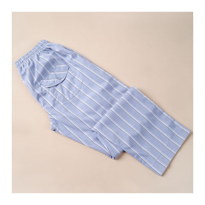 Basix Men's Stripes Trouser, Metallic Grey & White, MT-946