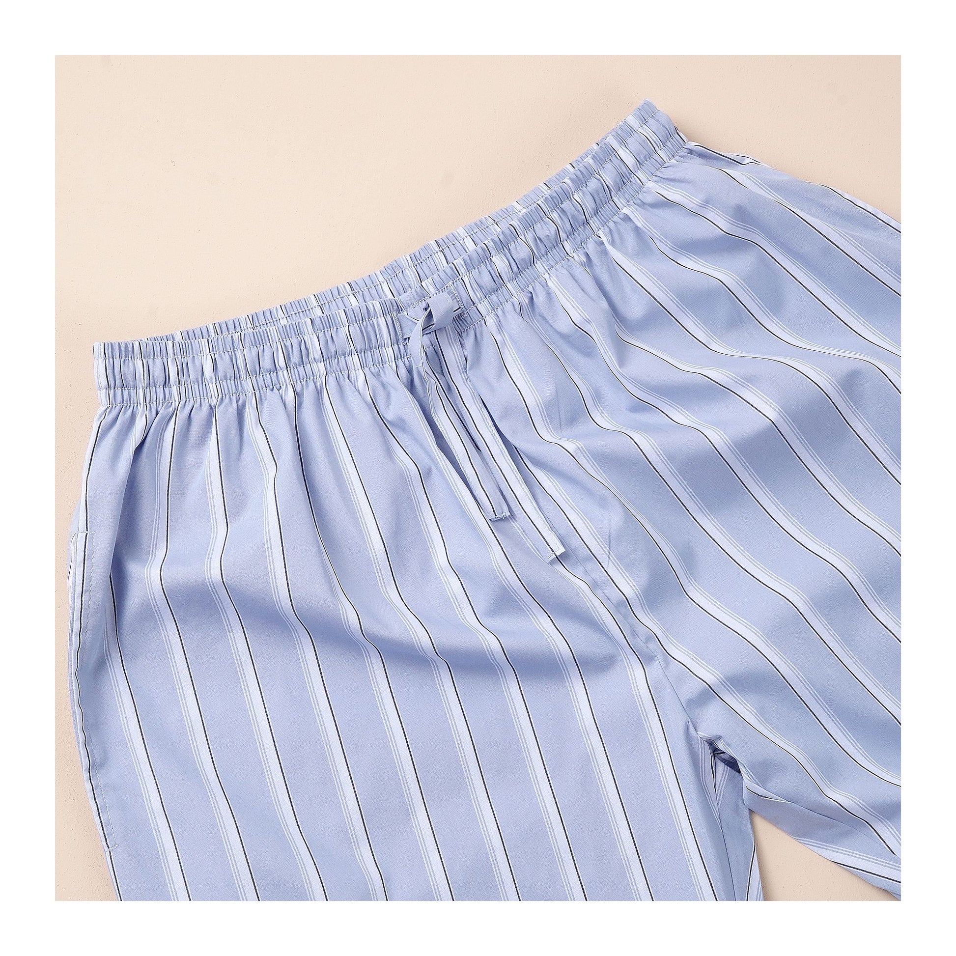 Basix Men's Stripes Trouser, Metallic Grey &amp; White, MT-946
