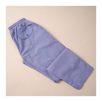 Basix Men's Pin Stripes Trouser, Blue & White, MT-947