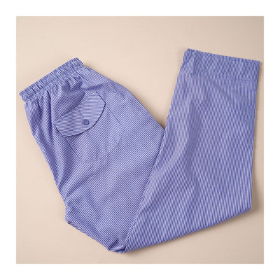Basix Men's Pin Stripes Trouser, Blue & White, MT-947