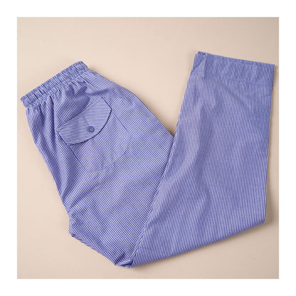 Basix Men's Pin Stripes Trouser, Blue &amp; White, MT-947