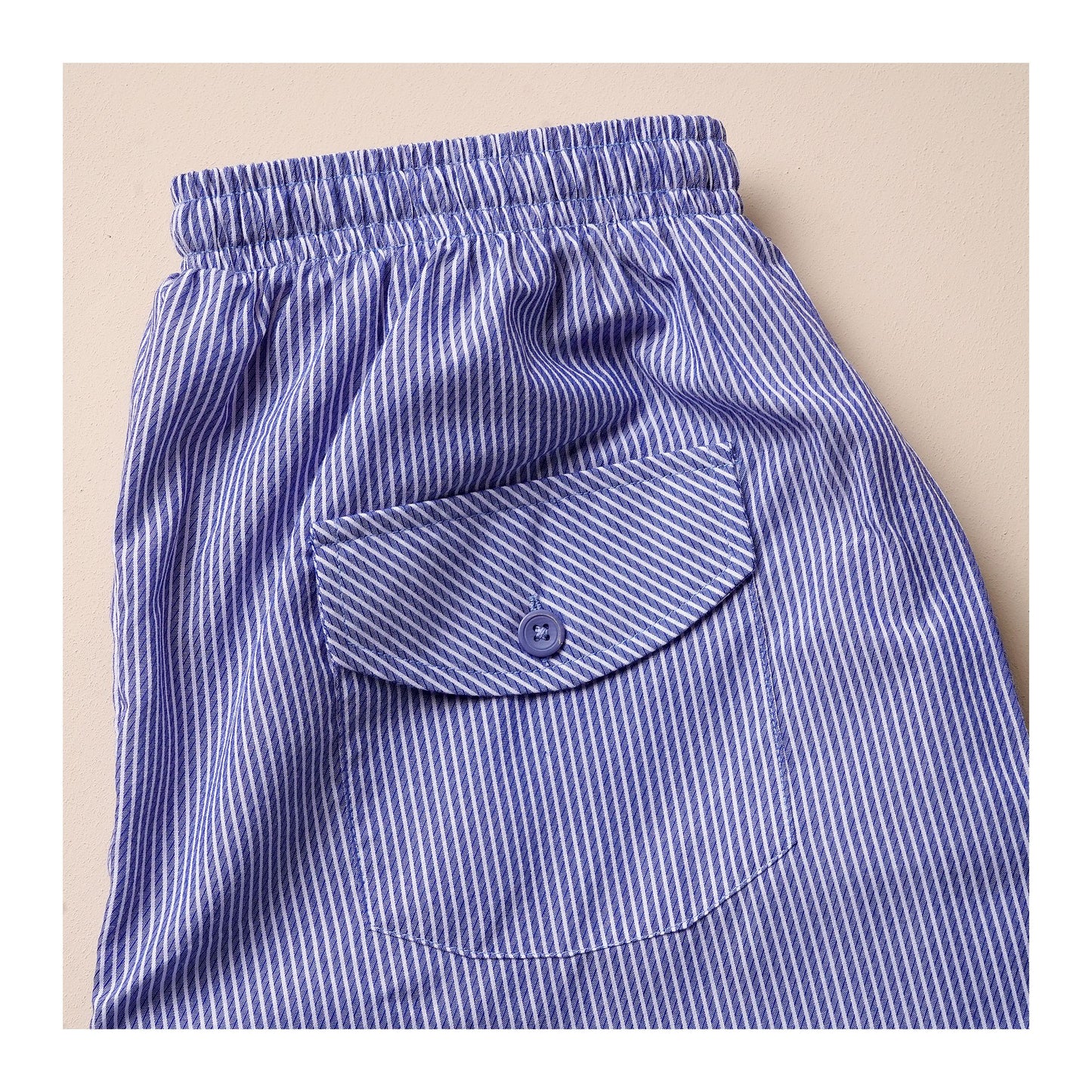 Basix Men's Pin Stripes Trouser, Blue &amp; White, MT-947