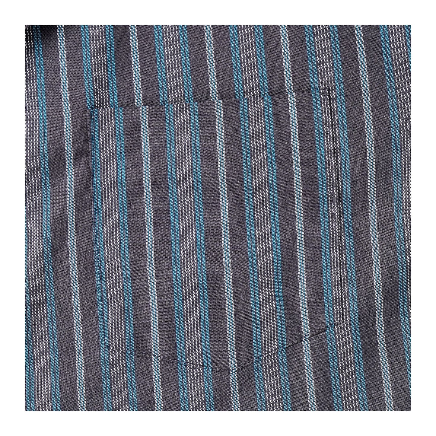 Basix Men's Stripes Short Sleeves Loungewear, 2 Piece Set, Black &amp; Sea Green, LW-840