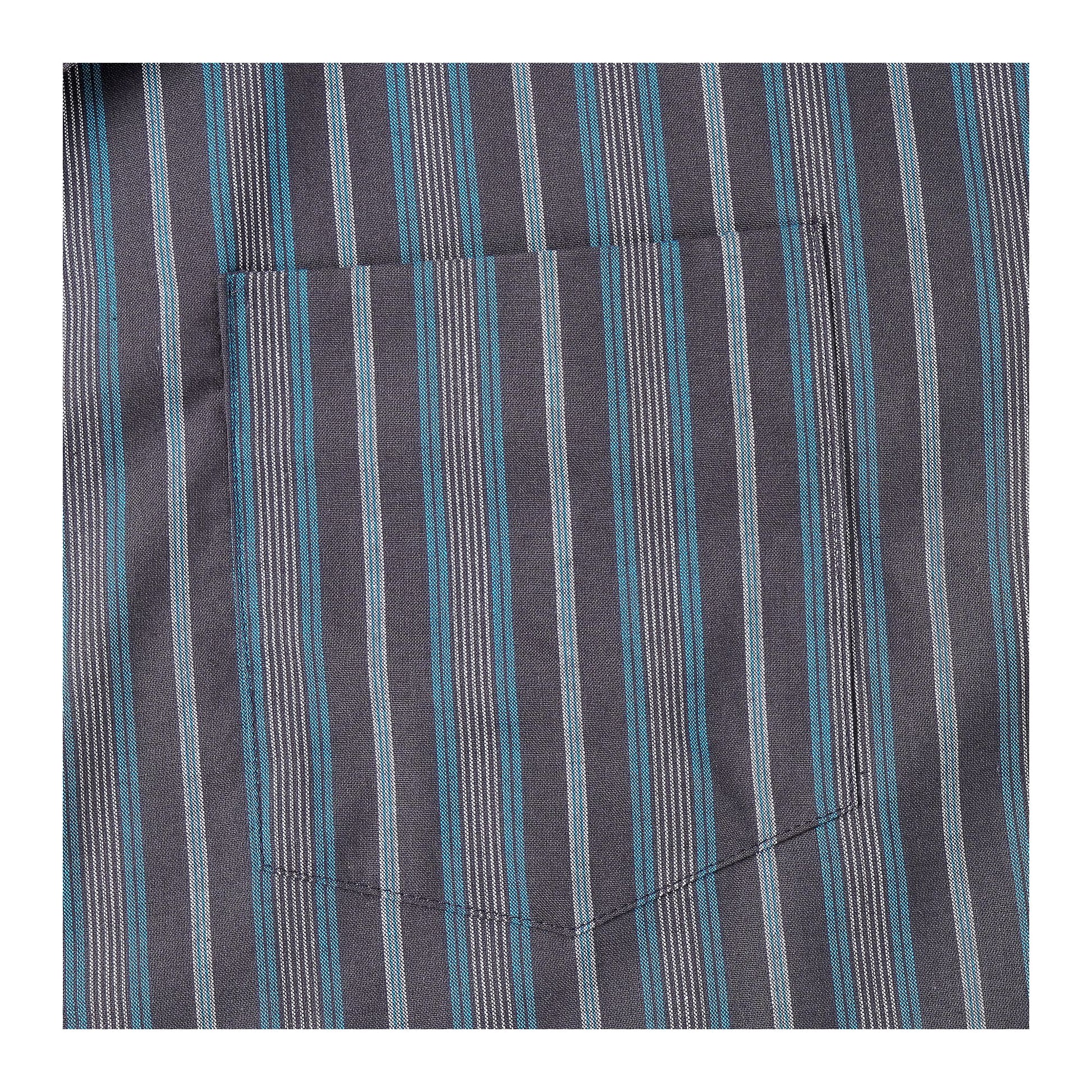 Basix Men's Stripes Short Sleeves Loungewear, 2 Piece Set, Black &amp; Sea Green, LW-840