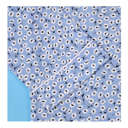 Basix Women's Flora Loungewear 2 Pieces Set, Sky Blue &amp; White, LW-673