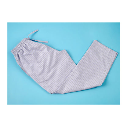 Basix Men's Stripes Trouser, Sky Blue &amp; White, Cotton, MT-949